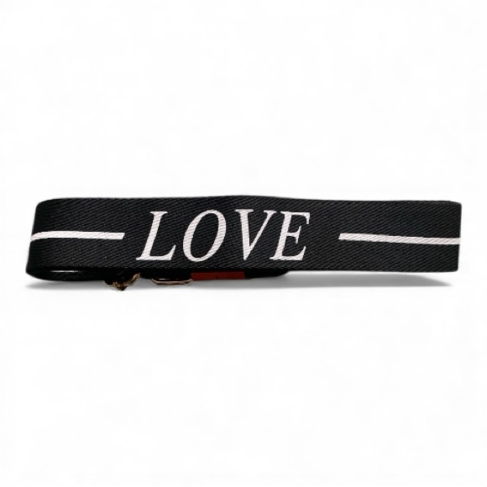 Love Crossbody Guitar Bag Strap Black and White NWT